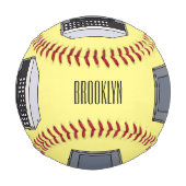 電子レンジ漫画イラストレーション 野球ボール (正面)