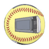 電子レンジ漫画イラストレーション 野球ボール (正面左)