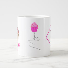 電子レンジ用の大きなマグカップ(20ozカップケーキマグカップ) ジャンボコーヒーマグカップ