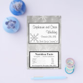 電子レンジ用ポップコーンのラッパー　グレーの雪の結晶 チラシ (シングル)