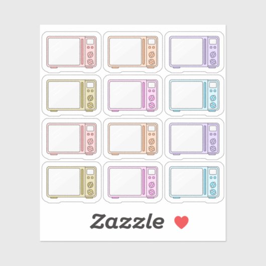 電子レンジ食事キッチンチョアークリーニングのリマインダー シール (シート)