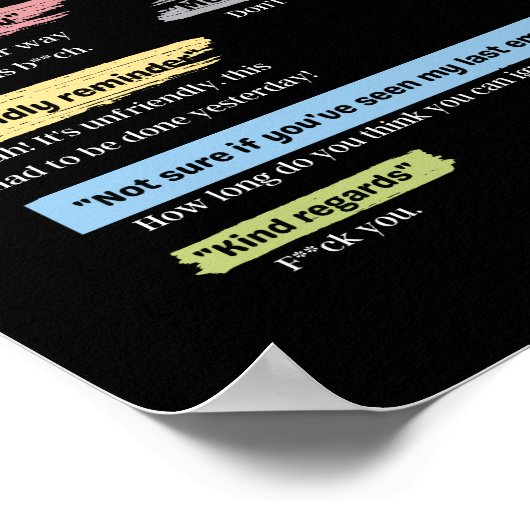 電子企業のメールリンおもしろいゴ ポスター (角)