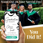 電子卒業招待状ブラックボウ 案内状