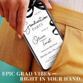 電子卒業招待状ブラックボウ 案内状