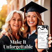 電子卒業招待状ブラックボウ 案内状