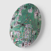 電子回路アクリル壁時計 ラージ壁時計 (傾斜)