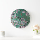 電子回路アクリル壁時計 ラージ壁時計 (ホーム)