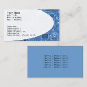 電子回路ブルー名刺 名刺 (正面/裏面)