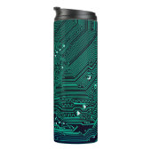 電子回路ボードの背景,抽象芸術,青 タンブラー (回転右)