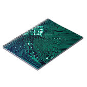 電子回路ボードの背景,抽象芸術,青 ノートブック (左側)