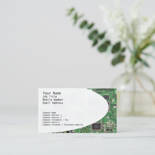電子回路名刺 名刺 (スタンド正面)