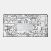 電子回路回路図シンボル デスクマット (キーボード&マウス)