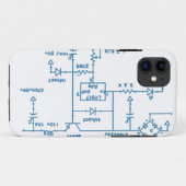 電子回路図技術設計図天才 Case-Mate iPhoneケース (裏面(横))