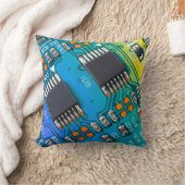 電子回路基板が閉じる。背景，イノシシ クッション (ブランケット)