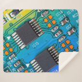 電子回路基板が閉じる。背景,イノシシ シェルパブランケット (正面(横))