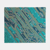 電子回路基板が閉じる。背景，イノシシ フリースブランケット (正面(横))