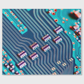 電子回路基板が閉じる。背景，イノシシ ラッピングペーパー (フラット)