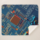 電子回路基板が閉じる。電子、マイクロ シェルパブランケット (正面(横))