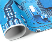 電子回路基板クローズアップ回路、基板 ラッピングペーパー (ロールコーナー)