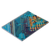 電子回路基板クローズアップ。コンピュータ、半導体 ノートブック (左側)