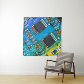 電子回路基板クローズアップ。背景、ボーア タペストリー (インサイチュ(横))