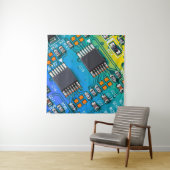 電子回路基板クローズアップ。背景、ボーア タペストリー (インサイチュ)