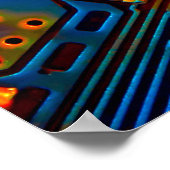 電子回路基板クローズアップ。背景、ボーア ポスター (角)