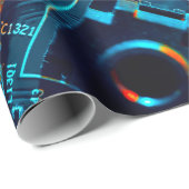 電子回路基板クローズアップ。電子、電子 ラッピングペーパー (ロールコーナー)