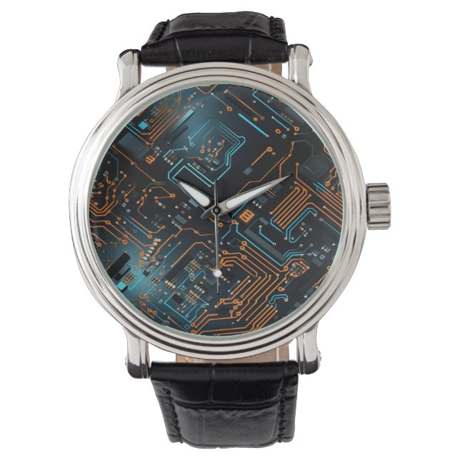 電子回路時計 腕時計 (正面)