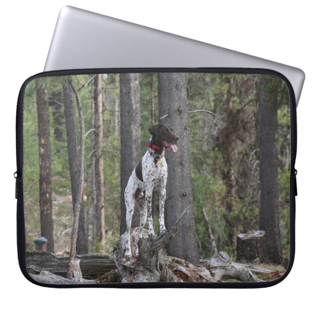 電子工学のバッグ- GSPのドイツ人のShorthairのポインター ラップトップスリーブ (正面)