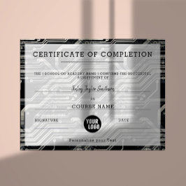 電子工学修了証書