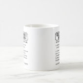 電子技師ユーモラス定義 コーヒーマグカップ (中央)