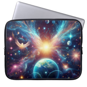 電子機器バッグに描かれた地球とその姉妹惑星 ラップトップスリーブ