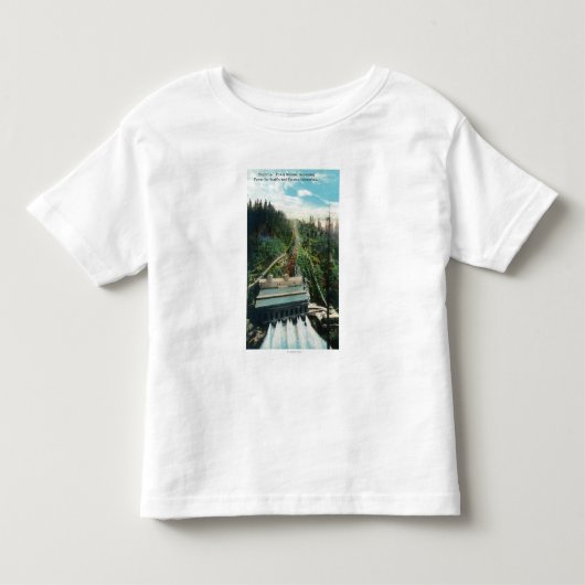 電子発電所の空中写真 トドラーTシャツ (正面)