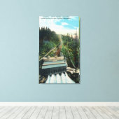 電子発電所の空中見解 キャンバスプリント (インサイチュ (ウッドフロア))