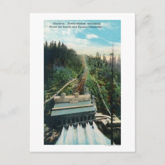 電子発電所の空中見解 ポストカード (正面)