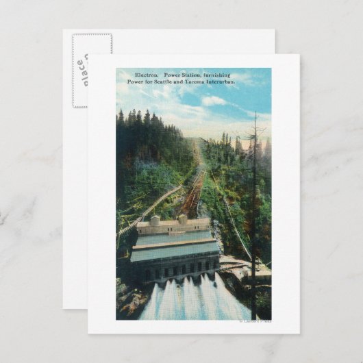 電子発電所の空中見解 ポストカード (正面/裏面)