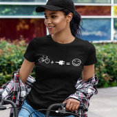 電子自転車おもしろい電子電気サイクリング Tシャツ