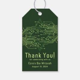 電子計算機回路基板バー（ユダヤ教の）バル・ミツバー ギフトタグ