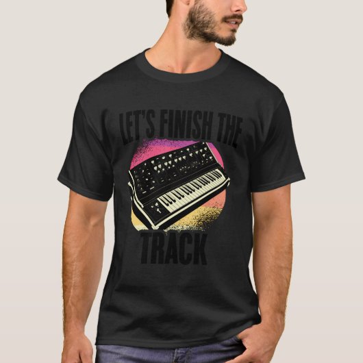 電子音楽シンセサイザテクノ音楽Dj Produ Tシャツ (正面)