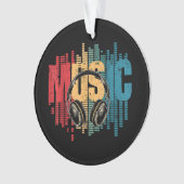 電子音楽愛好家DJヴィンテージヘッドフォン オーナメント (正面)