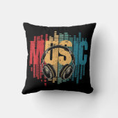 電子音楽愛好家DJヴィンテージヘッドフォン クッション (裏面)