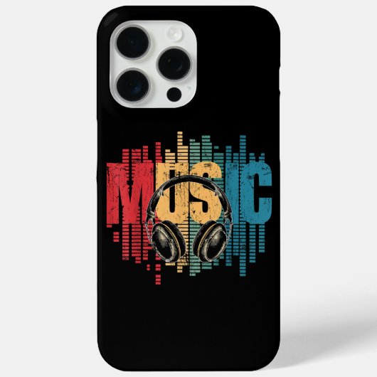 電子音楽愛好家DJヴィンテージヘッドフォン Case-Mate iPhoneケース (裏面)