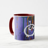 "電子音"の宇宙の落書きのマグ マグカップ (正面左)