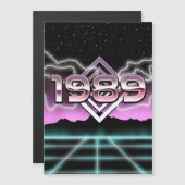 電子1989フォトプリントクラシックラウンドステッカー マグネット招待状 (正面/裏面)