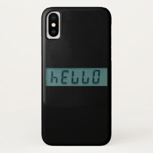 電子Helloディスプレイメッセージ iPhone X ケース
