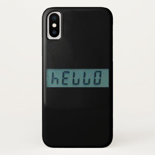 電子Helloディスプレイメッセージ Case-Mate iPhoneケース (裏面)