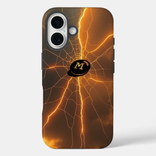 電撃稲妻くもの巣in嵐 Case-Mate iPhoneケース (裏面)