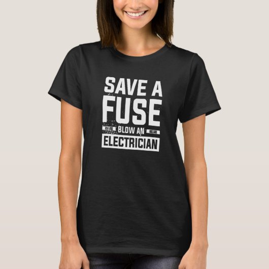 電救細工士の吹電気技師を融合させる Tシャツ (正面)