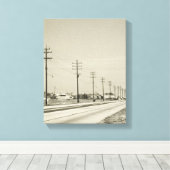電柱の列 キャンバスプリント (インサイチュ (ウッドフロア))